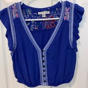 Royal Blue Crop Top American Eagle